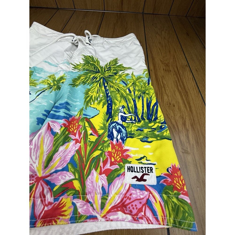 Hollister Swim Trunks Shorts Men's Size XL Drawstring Pocket Surf People - Picture 2 of 16